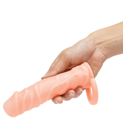 Size Up Realistic 1 Inch Penis Extender - Flesh - Flesh 2.5 cm (1) Penis Extension Sleeve