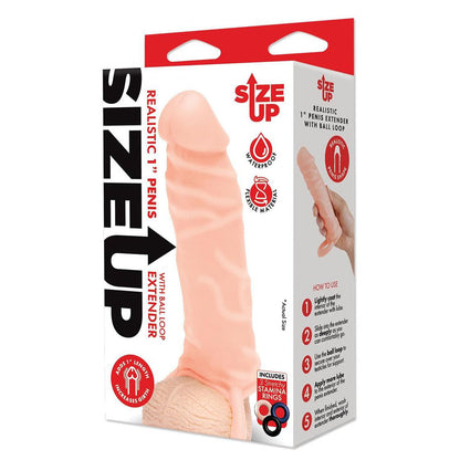 Size Up Realistic 1 Inch Penis Extender - Flesh - Flesh 2.5 cm (1) Penis Extension Sleeve