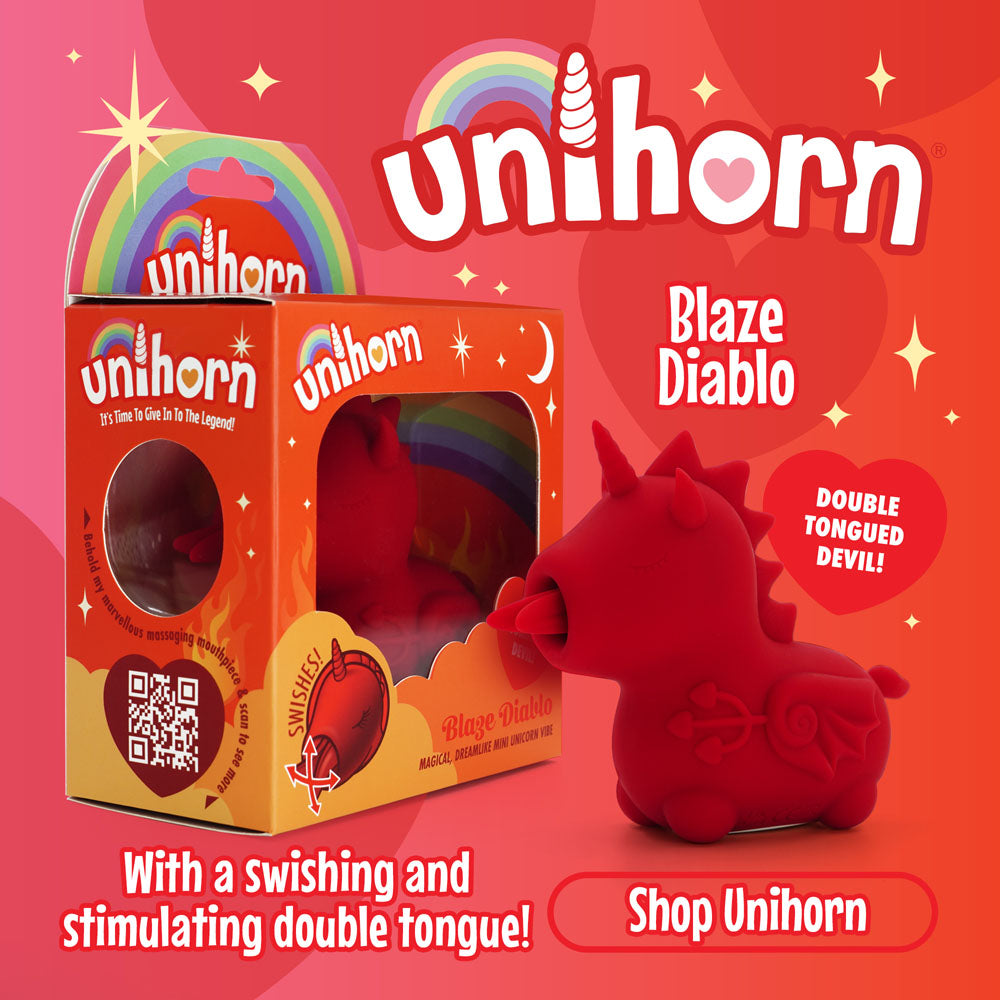 Unihorn - Blaze Diablo - Red USB Rechargeable Forked Tongue Flicking Stimulator