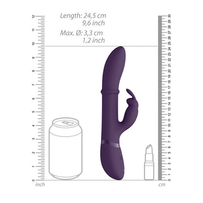 Vive Halo - Purple 24.5 cm USB Rechargeable Rabbit Vibrator