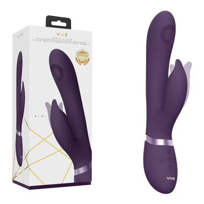 VIVE Aimi - Purple - Purple 22.3 cm USB Rechargeable Rabbit Vibrator