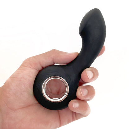 VERS Rechargeable Silicone P-Spot Vibe - Black 13 cm USB Rechargeable Prostate Massager