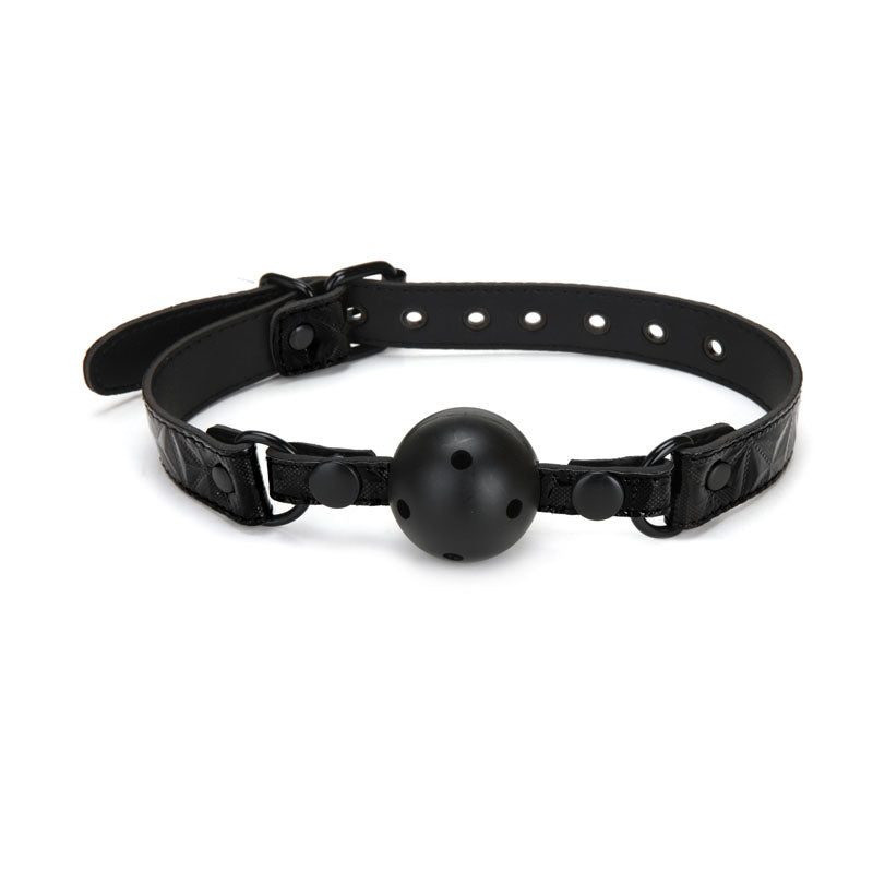 WhipSmart Diamond Ball Gag - Black Mouth Restraint