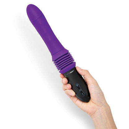 WhipSmart Thrusting Sex Machine - Purple 23 cm USB Rechargeable Thrusting Vibrator with Suction