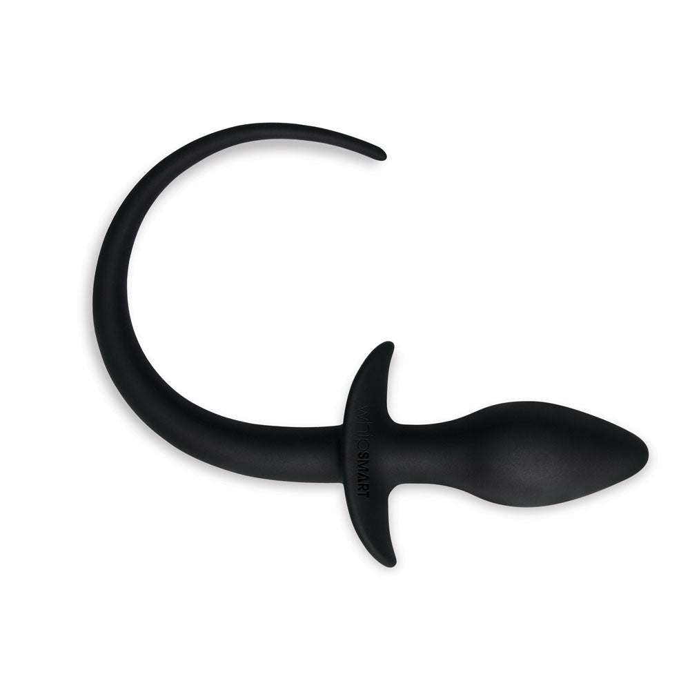 WhipSmart Furry Tales 3 Silicone Doggy Tail Butt Plug - Black 7.6 cm Butt Plug with Doggy Tail