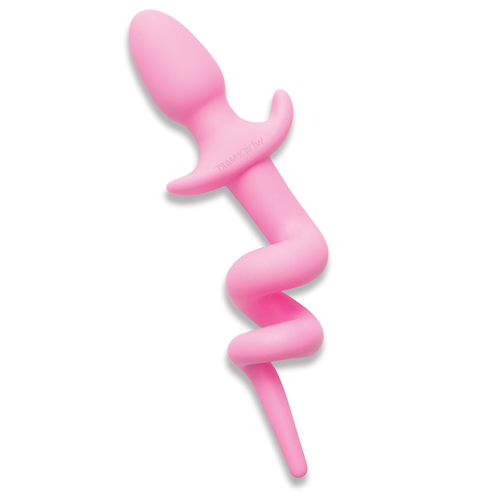 WhipSmart Furry Tales 3.5 Inch Silicone Piggy Tail Butt Plug - Pink 8.9 cm Butt Plug with Pig T