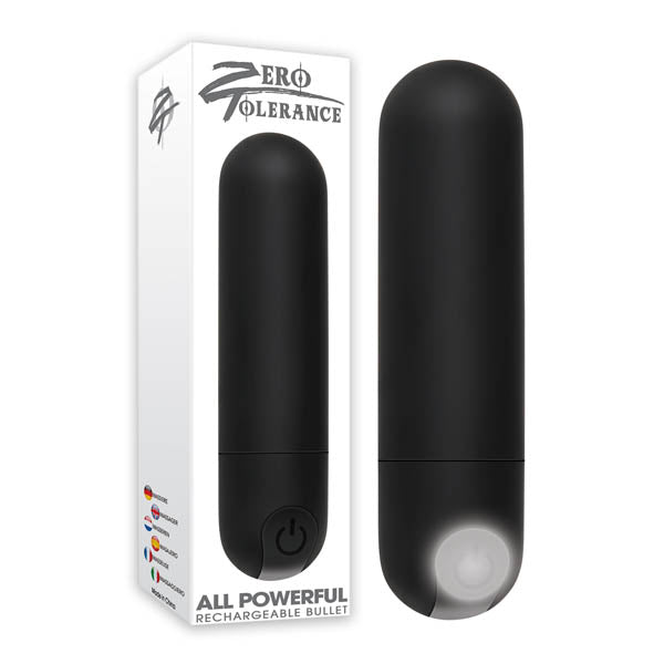 Zero Tolerance All Powerful Rechargeable Bullet - Black 7.6 cm (3) USB Rechargeable Bullet