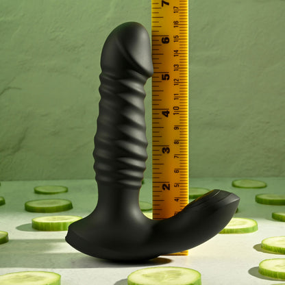 Zero Tolerance STRIKER - Black 16.4 cm USB Rechargeable Thrusting Anal Vibrator with Wireless R