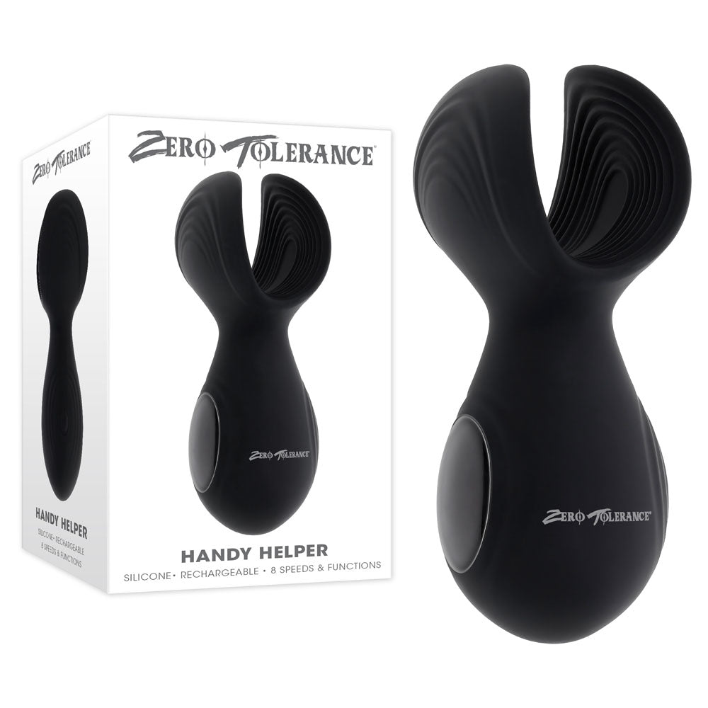 Zero Tolerance HANDY HELPER - Black USB Rechargeable Vibrating Stroker