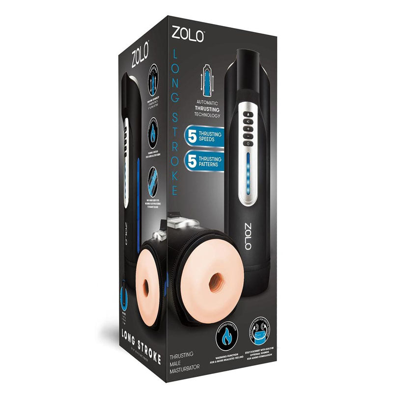 Zolo Long Stroke - USB Rechargeable Thusting Masturbator