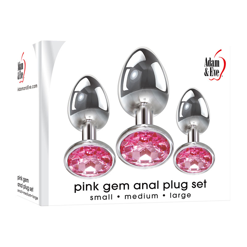 Adam & Eve Pink Gem Anal Plug Set