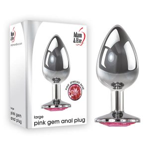 Adam & Eve Pink Gem Anal Plug - Large