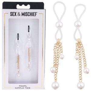 Sex & Mischief Pearl Nipple Ties